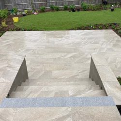 Grey stone patio