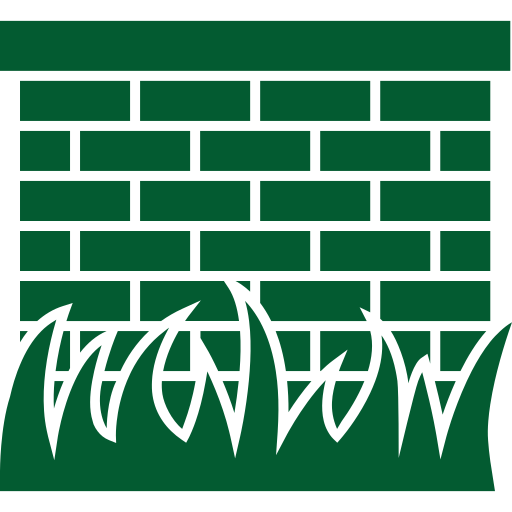 bricks-wall-with-grass-leaves-border